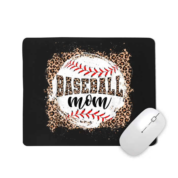 Baseball Mom Leopard Tee Mothers Day Ball Mama Mousepad