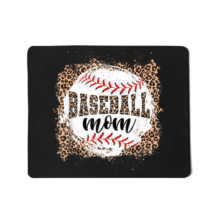 Baseball Mom Leopard Tee Mothers Day Ball Mama Mousepad