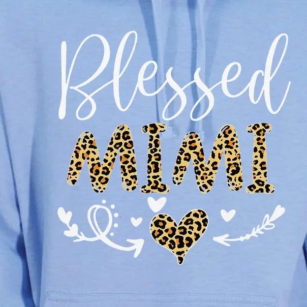 Blessed Mimi Leopard Mothers Day Mom Grandma Unisex Surf Hoodie