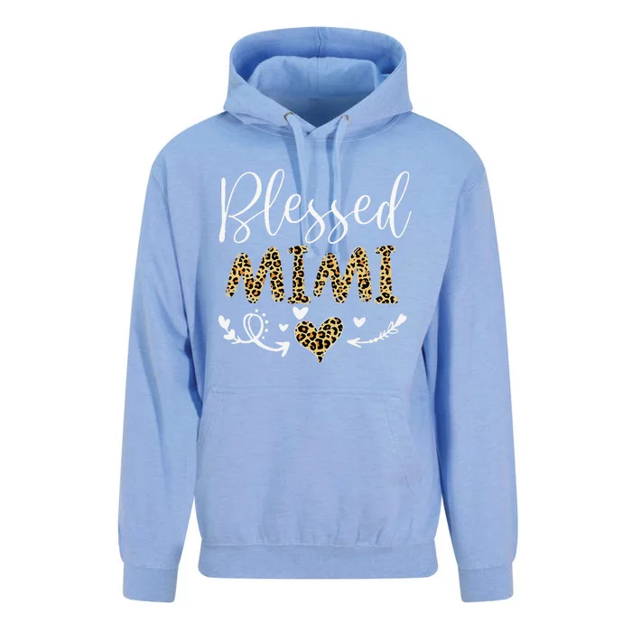 Blessed Mimi Leopard Mothers Day Mom Grandma Unisex Surf Hoodie