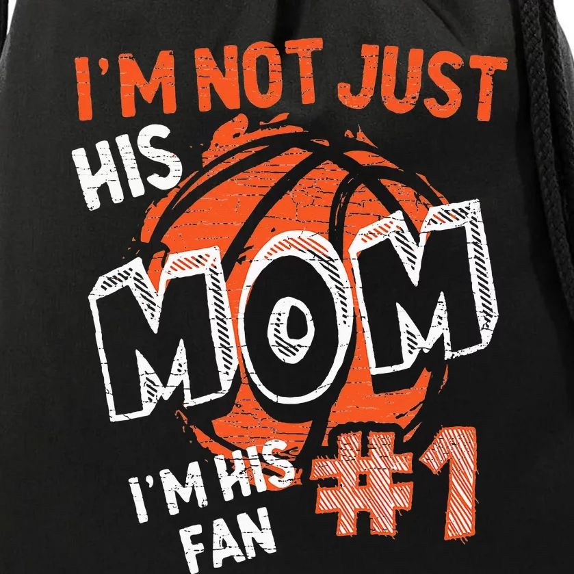 Basketball Mom Leopard Funny Sports Players Mother's Day Drawstring Bag