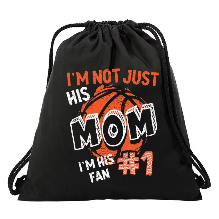 Basketball Mom Leopard Funny Sports Players Mother's Day Drawstring Bag