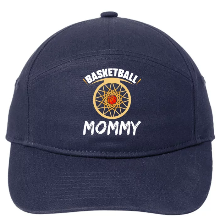 Basketball Mommy Lover Player Hobby Basketballer Mom Mother Gift 7-Panel Snapback Hat