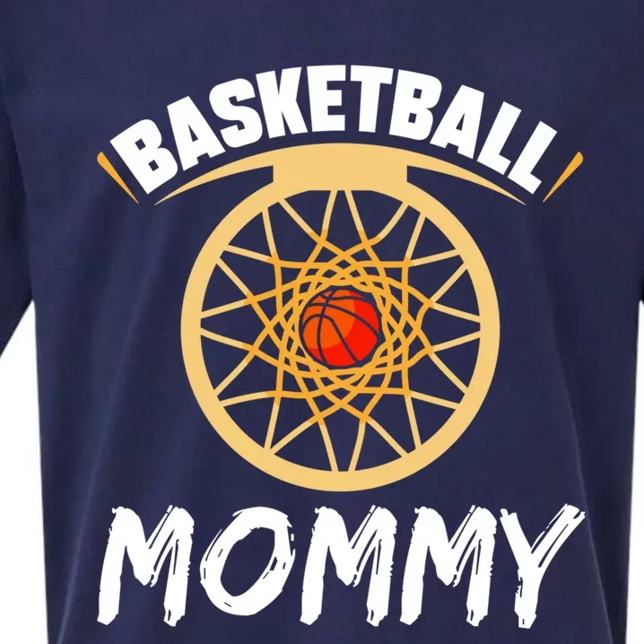 Basketball Mommy Lover Player Hobby Basketballer Mom Mother Gift Sueded Cloud Jersey T-Shirt