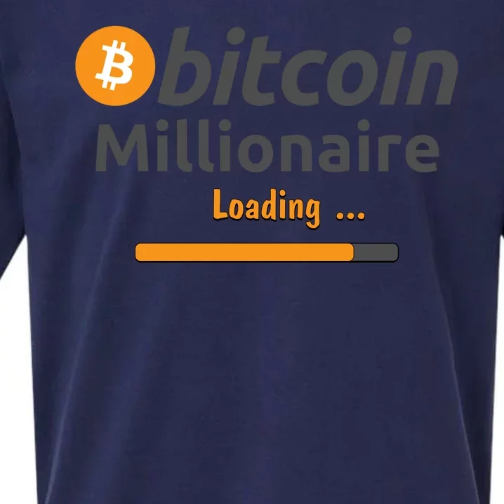 Bitcoin Millionaire Loading, Funny Bitcoin, Cryptocurrency, Bitcoin Crypto Sueded Cloud Jersey T-Shirt