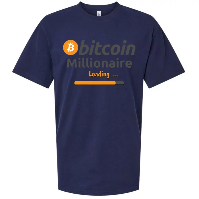 Bitcoin Millionaire Loading, Funny Bitcoin, Cryptocurrency, Bitcoin Crypto Sueded Cloud Jersey T-Shirt