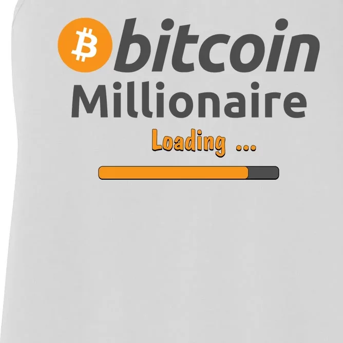 Bitcoin Millionaire Loading, Funny Bitcoin, Cryptocurrency, Bitcoin Crypto Women's Racerback Tank