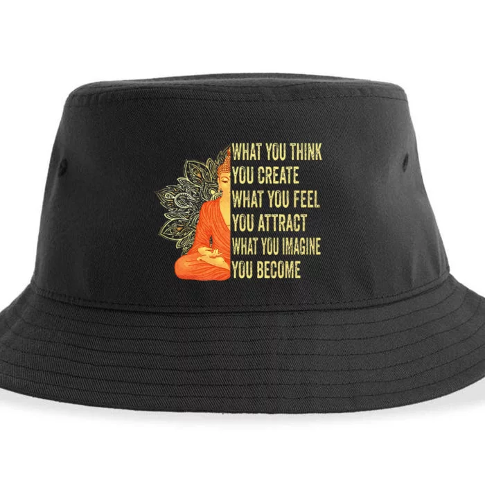 Buddha Meditation Law Of Attraction Sustainable Bucket Hat