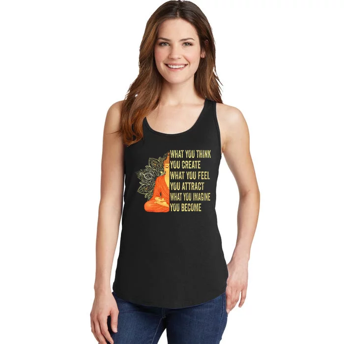 Buddha Meditation Law Of Attraction Ladies Essential Tank