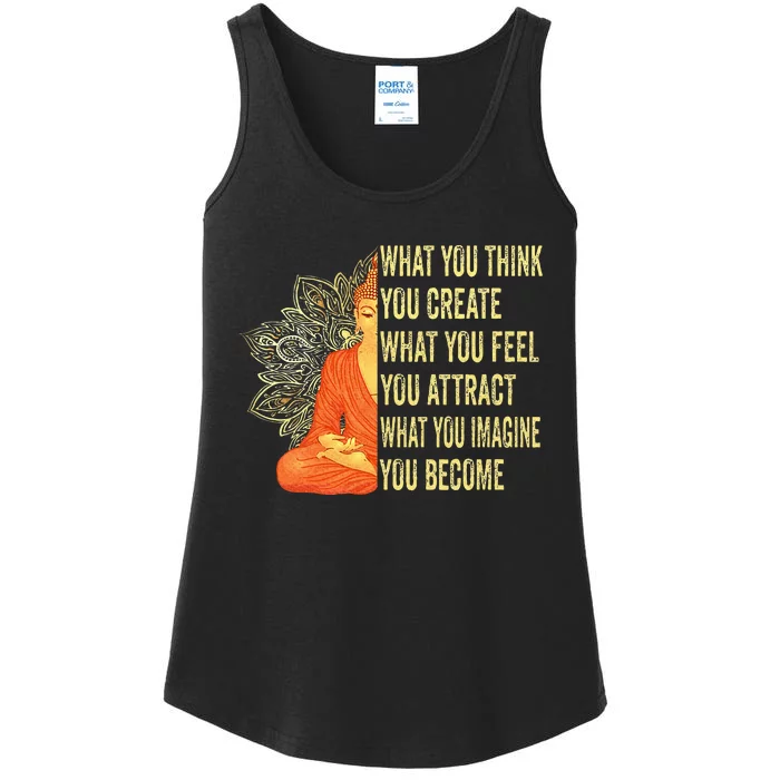 Buddha Meditation Law Of Attraction Ladies Essential Tank