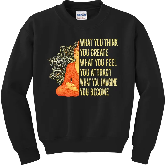 Buddha Meditation Law Of Attraction Kids Sweatshirt