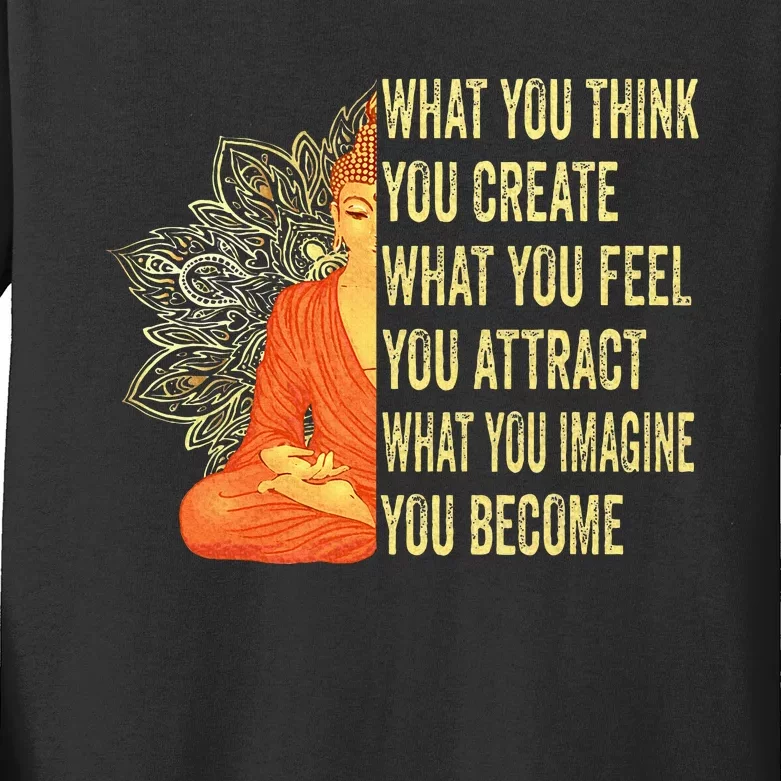 Buddha Meditation Law Of Attraction Kids Long Sleeve Shirt