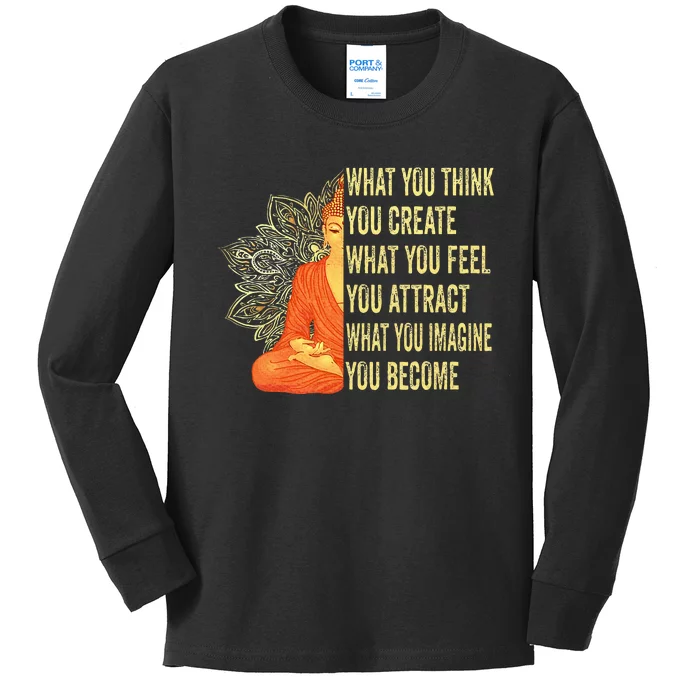 Buddha Meditation Law Of Attraction Kids Long Sleeve Shirt