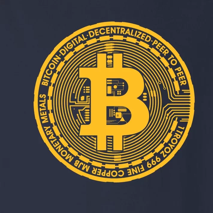 Bitcoin Matrix Logo Cryptocurrency Toddler Long Sleeve Shirt