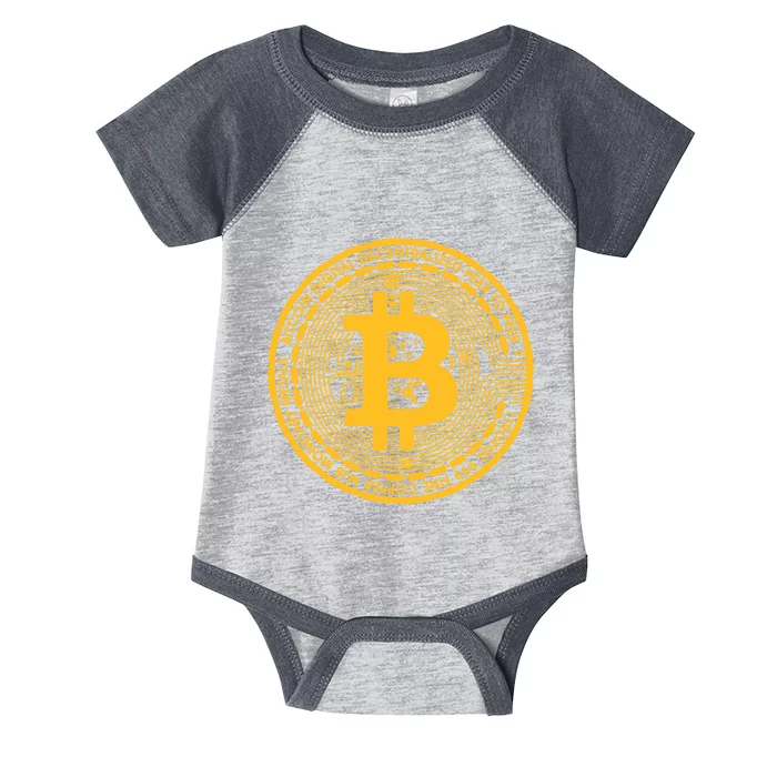 Bitcoin Matrix Logo Cryptocurrency Infant Baby Jersey Bodysuit