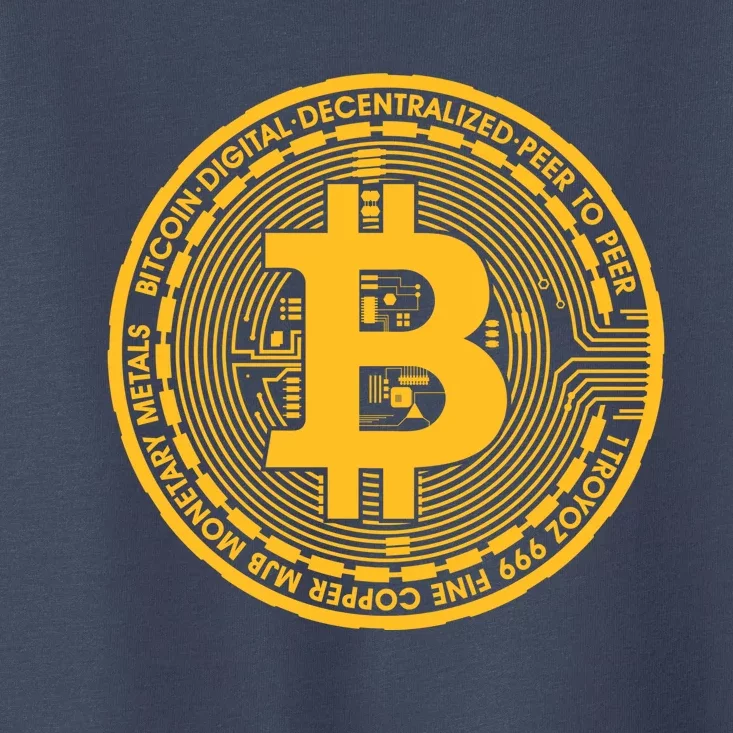 Bitcoin Matrix Logo Cryptocurrency Toddler T-Shirt