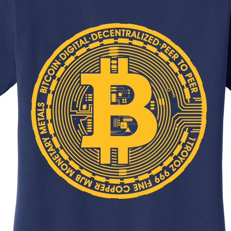 Bitcoin Matrix Logo Cryptocurrency Women's T-Shirt