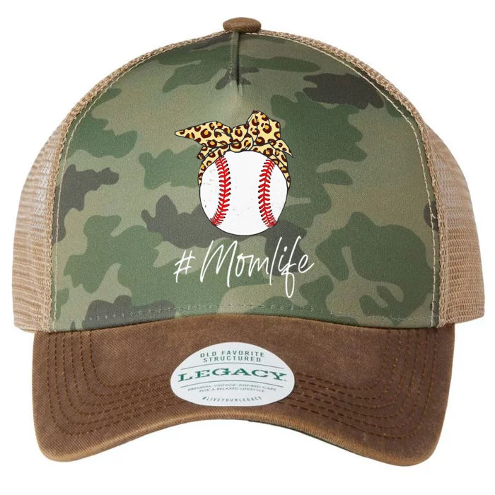 Baseball Mom Leopard Messy Bun Mother's Day Funny Legacy Tie Dye Trucker Hat