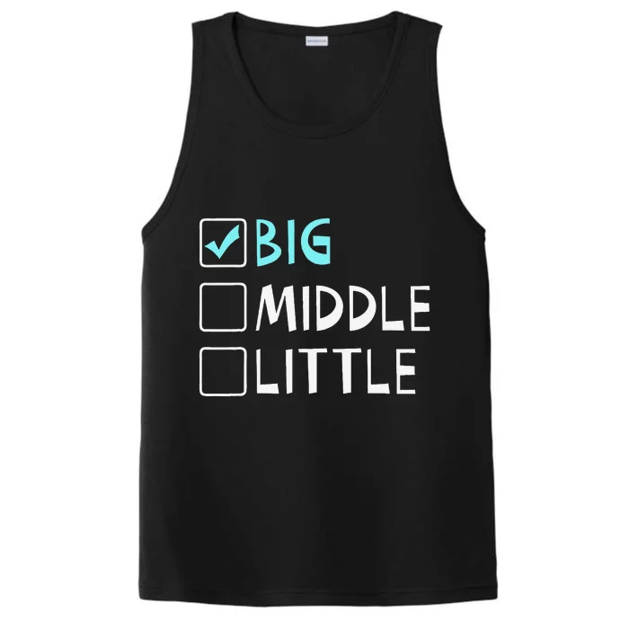 Big Middle Little Big Brother Gift Performance Tank