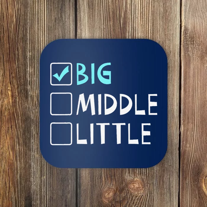 Big Middle Little Big Brother Gift Coaster