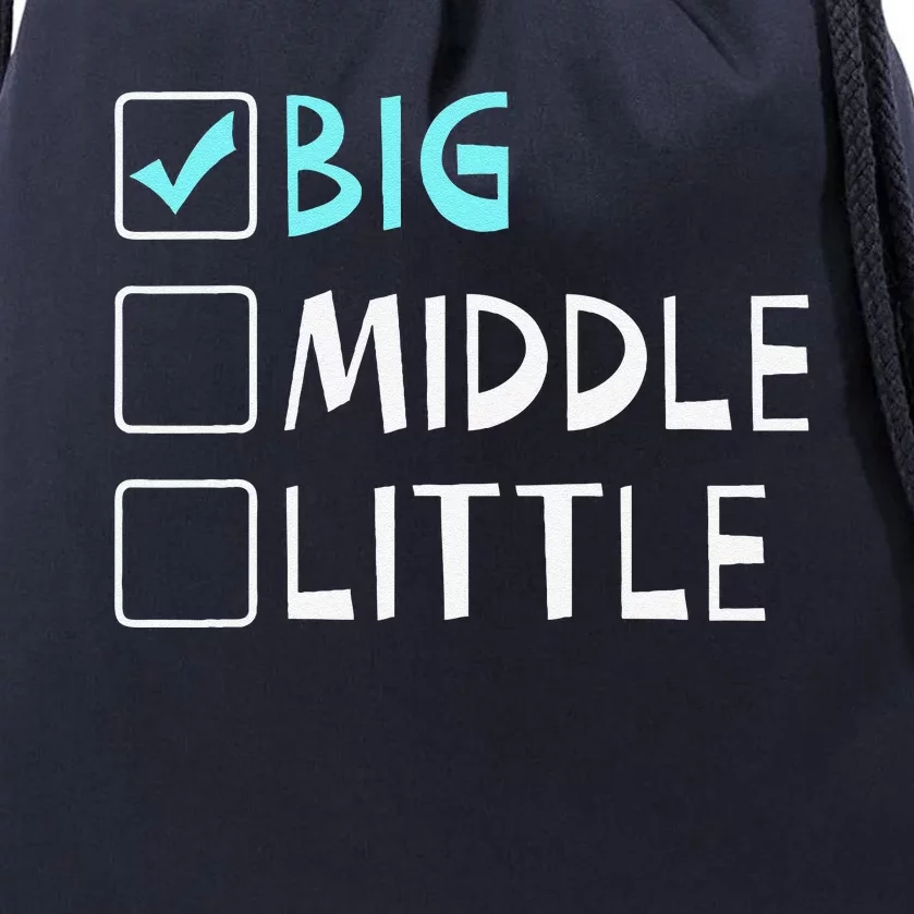 Big Middle Little Big Brother Gift Drawstring Bag