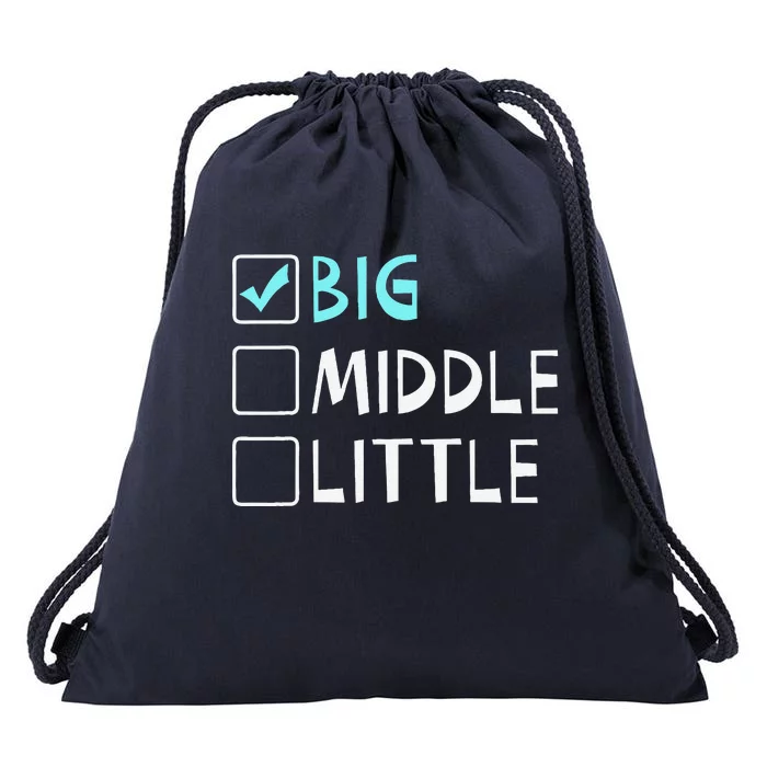 Big Middle Little Big Brother Gift Drawstring Bag