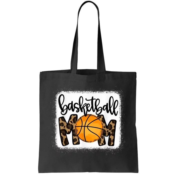 Basketball Mom Leopard Basketball Mama Tote Bag