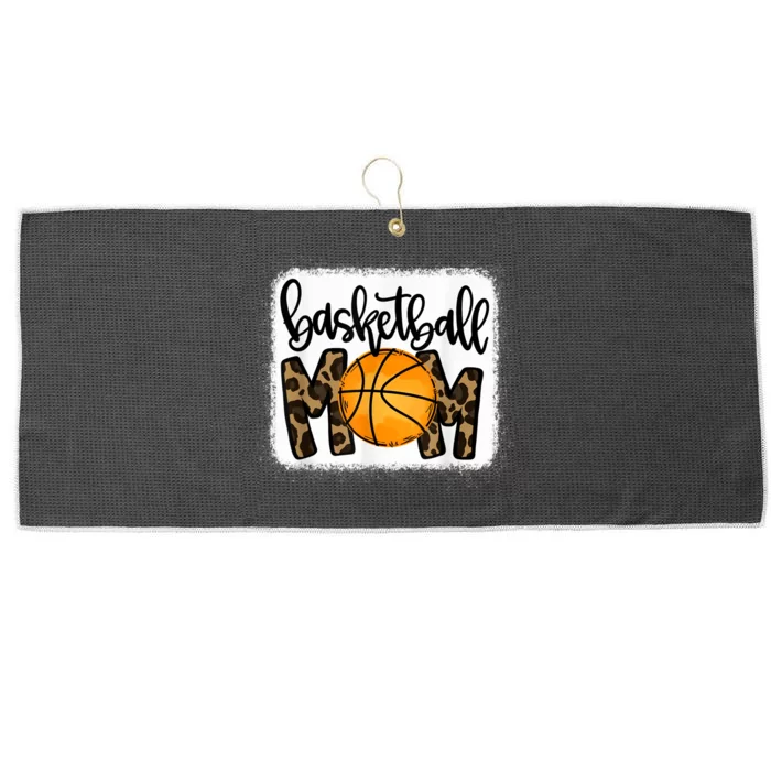 Basketball Mom Leopard Basketball Mama Large Microfiber Waffle Golf Towel