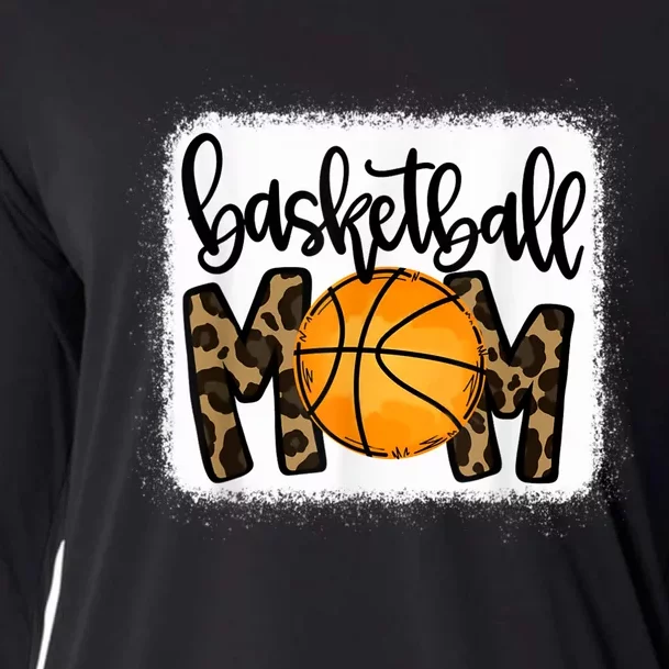 Basketball Mom Leopard Basketball Mama Cooling Performance Long Sleeve Crew