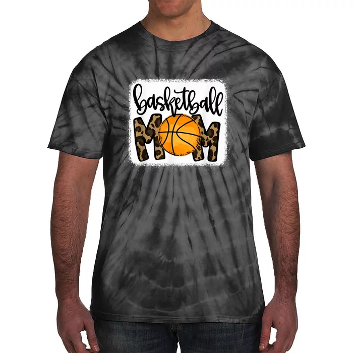 Basketball Mom Leopard Basketball Mama Tie-Dye T-Shirt