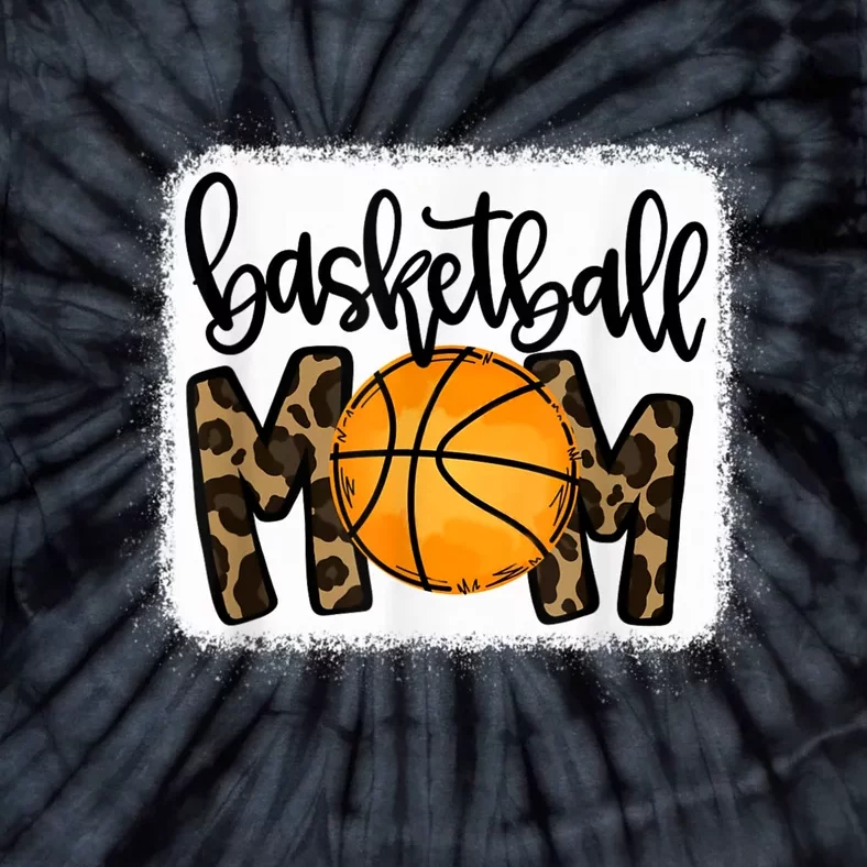 Basketball Mom Leopard Basketball Mama Tie-Dye T-Shirt