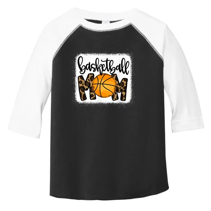 Basketball Mom Leopard Basketball Mama Toddler Fine Jersey T-Shirt