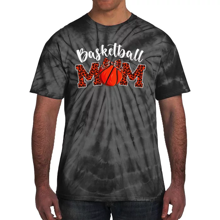 Basketball Mom Leopard gift Mother's Day for Mommy Tie-Dye T-Shirt