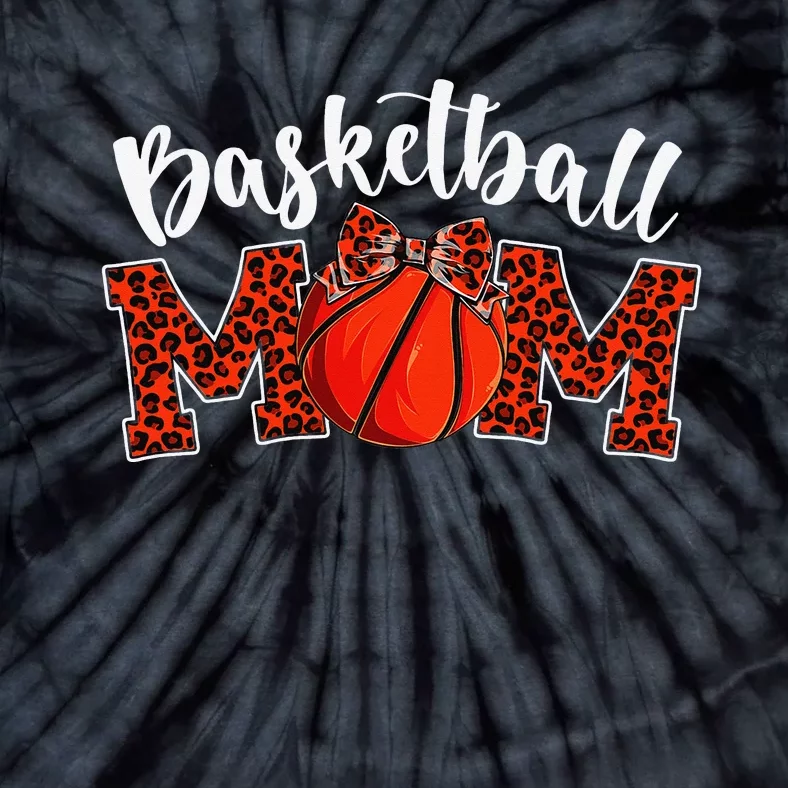 Basketball Mom Leopard gift Mother's Day for Mommy Tie-Dye T-Shirt