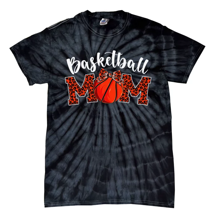 Basketball Mom Leopard gift Mother's Day for Mommy Tie-Dye T-Shirt