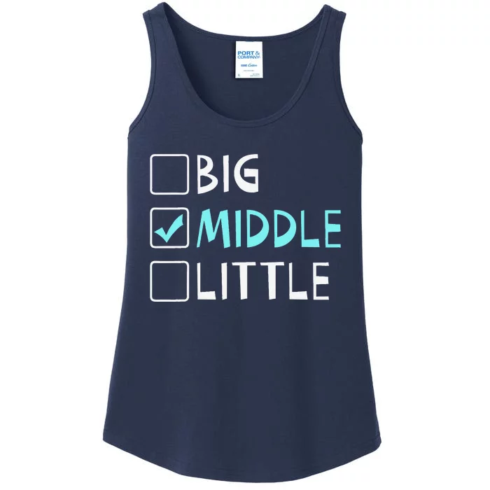 Big Middle Little Middle Brother Ladies Essential Tank