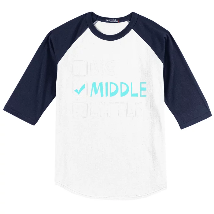 Big Middle Little Middle Brother Baseball Sleeve Shirt