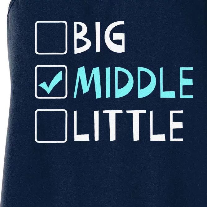 Big Middle Little Middle Brother Women's Racerback Tank