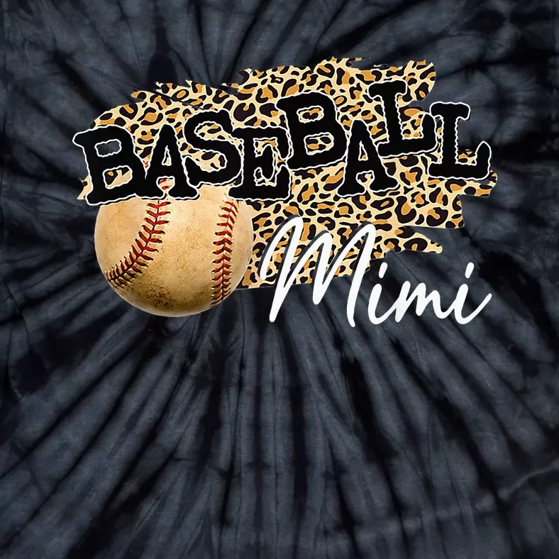 Baseball Mimi Leopard funny Mother's Day Tie-Dye T-Shirt