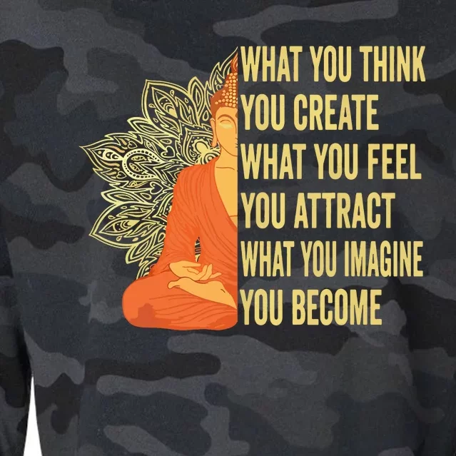 Buddha Meditation Law Of Attraction Cropped Pullover Crew