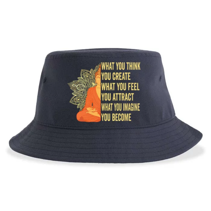 Buddha Meditation Law Of Attraction Sustainable Bucket Hat