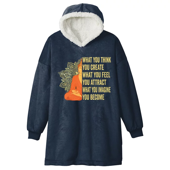 Buddha Meditation Law Of Attraction Hooded Wearable Blanket