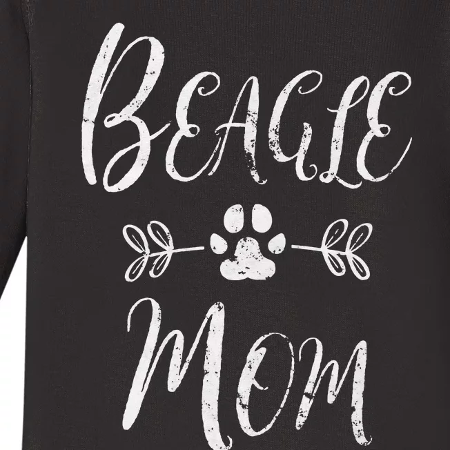 Beagle Mom Lover Owner Funny Dog Mom Baby Long Sleeve Bodysuit