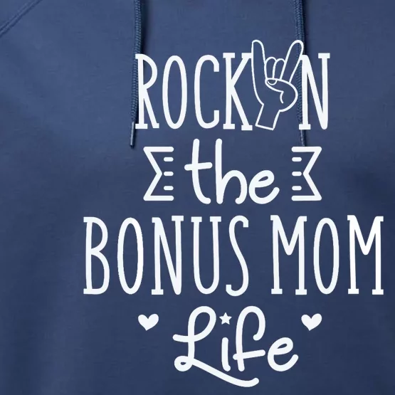 Bonus Mom Life - Mothers Day Gift Best Step Mom Outfit Performance Fleece Hoodie