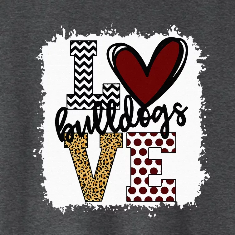 Bulldogs Mascot Love School Spirit Fantastic Gifts Women's Crop Top Tee