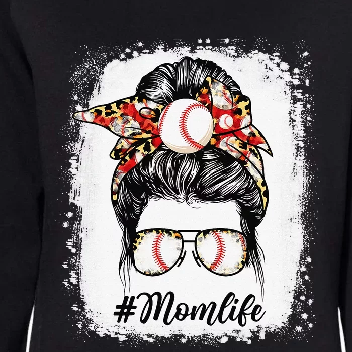 Baseball Mom Life Messy Bun Sports gift mother's day Womens California Wash Sweatshirt