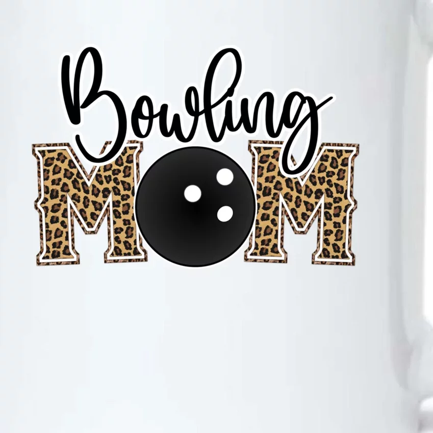 Bowling Mom Leopard Print Proud Bowling Mother Gift Black Color Changing Mug