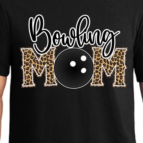 Bowling Mom Leopard Print Proud Bowling Mother Gift Pajama Set