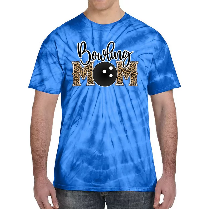 Bowling Mom Leopard Print Proud Bowling Mother Gift Tie-Dye T-Shirt