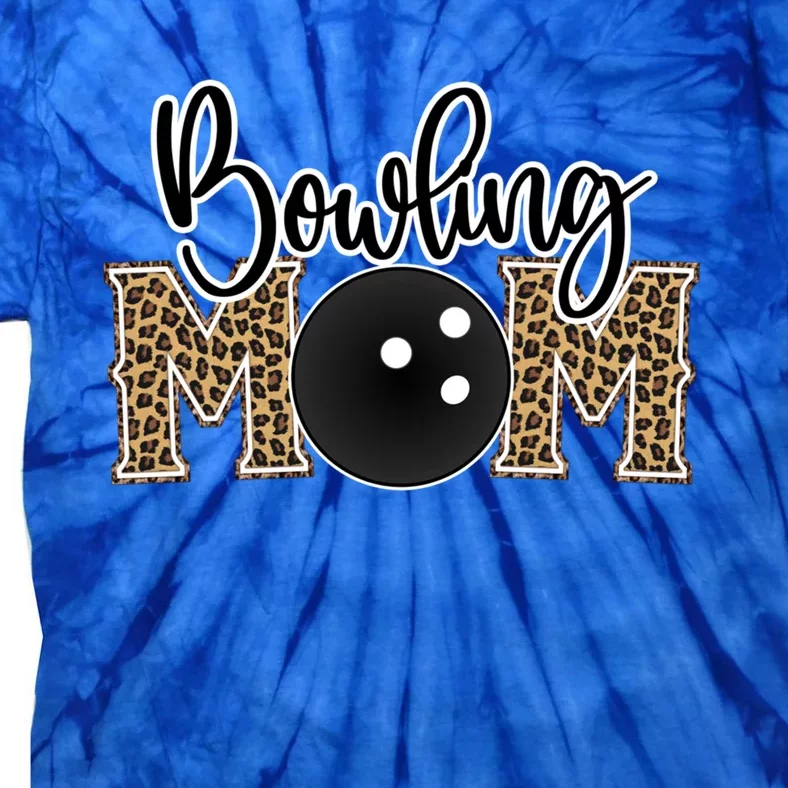 Bowling Mom Leopard Print Proud Bowling Mother Gift Tie-Dye T-Shirt